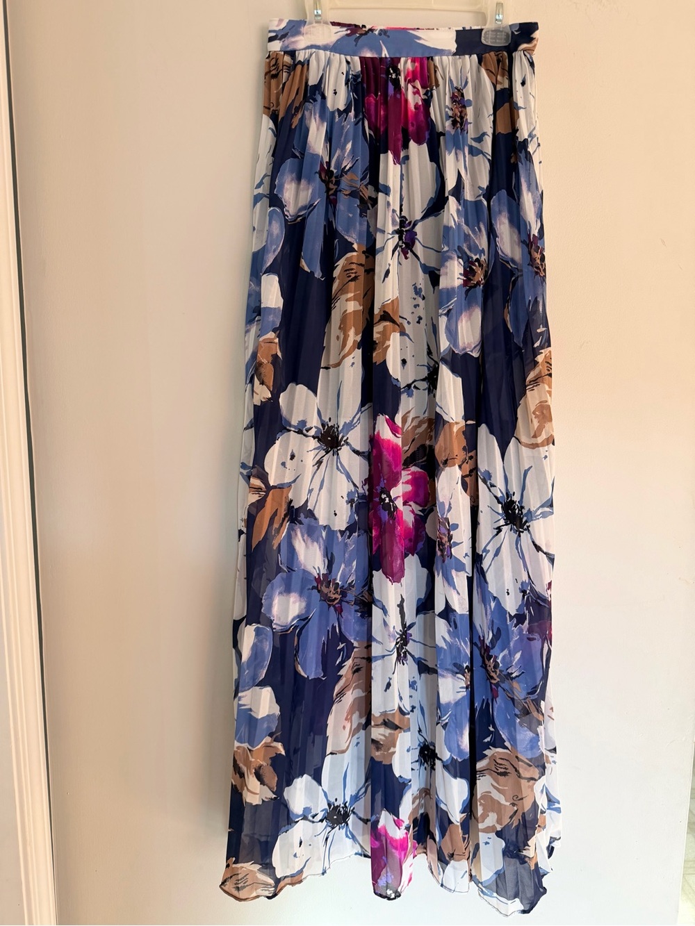 Lulu's Twilight Temptation Navy Blue Floral Print Maxi Skirt S Small - Picture 4 of 7